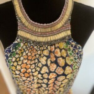 Anthropologie HD In Paris Mayacamas Beaded Boho Maxi Dress